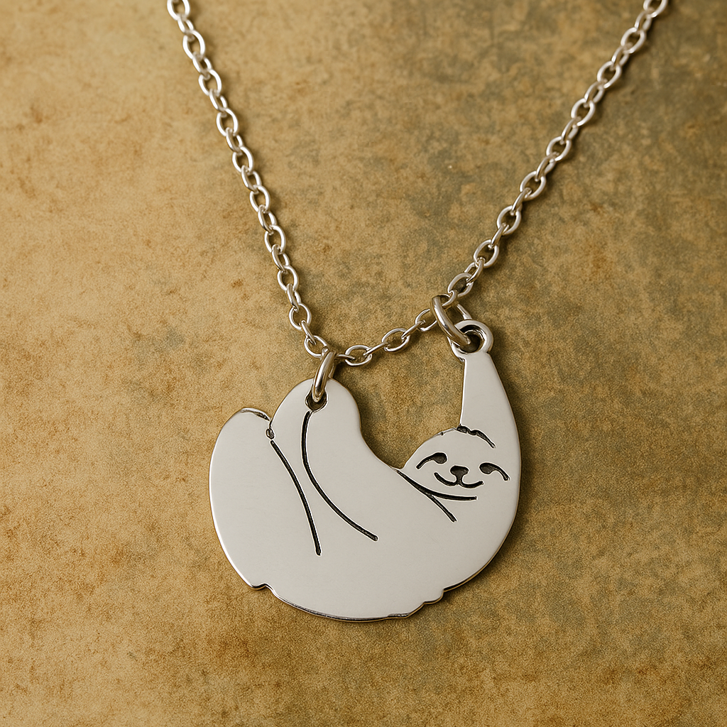 Sloth Charm Necklace – Silver or Gold