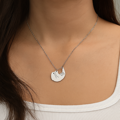 Sloth Charm Necklace – Silver or Gold