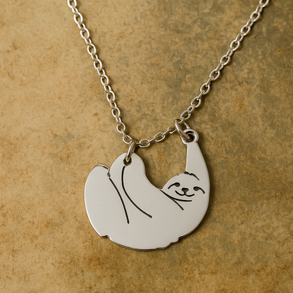 Sloth Charm Necklace – Silver or Gold