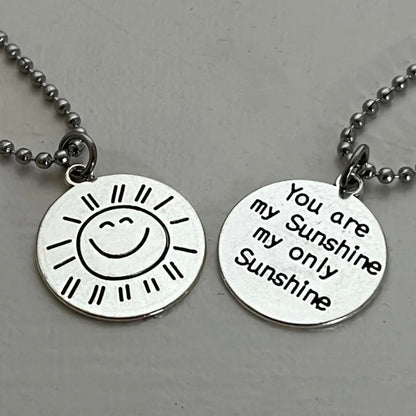 You Are My Sunshine Double-Sided Necklace