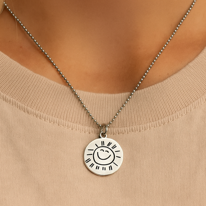 You Are My Sunshine Double-Sided Necklace