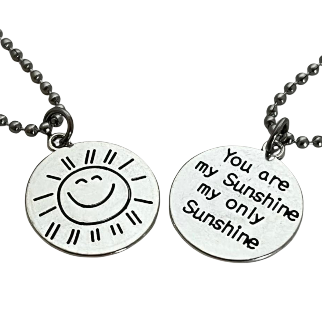 You Are My Sunshine Double-Sided Necklace