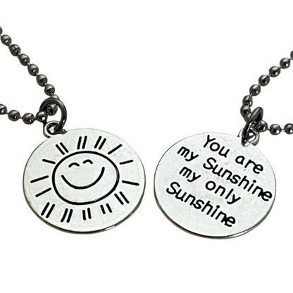 You Are My Sunshine Double-Sided Necklace